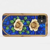Verzierte Goldene Rose Case-Mate iPhone Hülle (Rückseite (Horizontal))