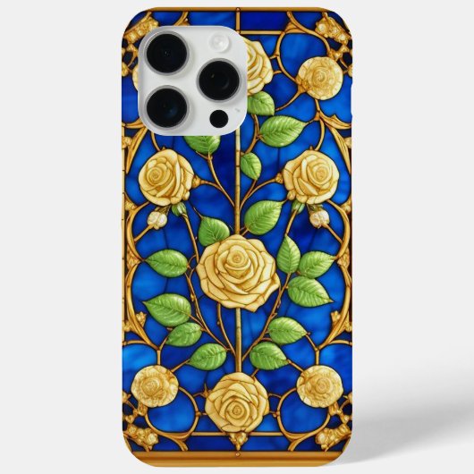 Verzierte Goldene Rose Case-Mate iPhone Hülle (Rückseite)