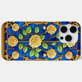 Verzierte Goldene Rose Case-Mate iPhone Hülle (Rückseite (Horizontal))