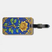 Verzierte Goldene Rose Gepäckanhänger (Rückseite horizontal)