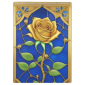 Verzierte Goldene Rose Klemmbrett (Rückseite)