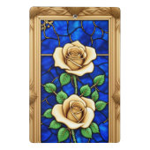 Verzierte Goldene Rose Mini Klemmbrett (Rückseite)
