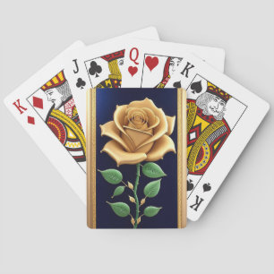 Verzierte Goldene Rose Spielkarten