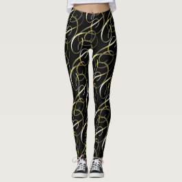 Verzierte Goldwischung bei jeder Farbe Leggings