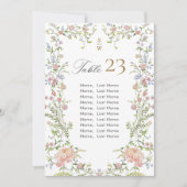 Verzierte Grace Pastel Blush Flora Seekarte Einladung (Vorderseite)