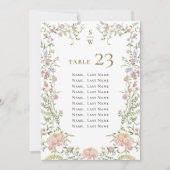 Verzierte Grace Pastel Blush Flora Seekarte Einladung (Vorderseite)