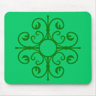 Verzierte Green Ironwork über grüne Mousepad
