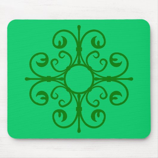 Verzierte Green Ironwork über grüne Mousepad (Vorne)