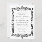 verzierte Grenze aus dem 19. Jahrhundert Einladung (Vorderseite)