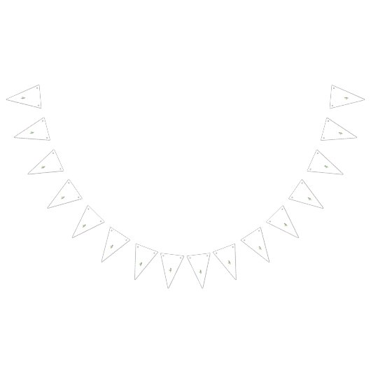 Verzierte grüne Blume mit roter Mitte, dunkle Blät Wimpelkette (Alle)