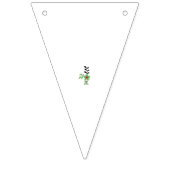 Verzierte grüne Blume mit roter Mitte, dunkle Blät Wimpelkette (Zweite Fahne)