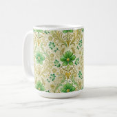 VERZIERTE GRÜNE UND GOLD IRISH-SCHNÖRKEL KAFFEETASSE (Vorderseite Links)