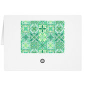 Verzierte grüne und weiße Fliesen (Rückseite Horizontal)