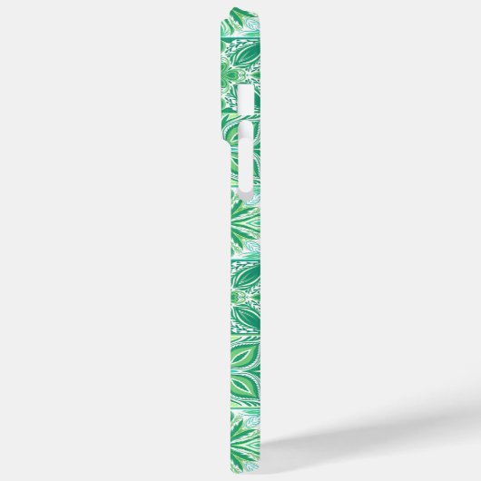 Verzierte grüne und weiße Fliesen Case-Mate iPhone Hülle (Rückseite / Links)