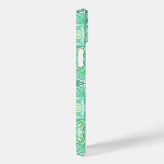 Verzierte grüne und weiße Fliesen Case-Mate iPhone Hülle (Rückseite / Rechts)