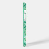 Verzierte grüne und weiße Fliesen Case-Mate iPhone Hülle (Rückseite / Links)