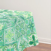 Verzierte grüne und weiße Fliesen Tischdecke (Beispiel)
