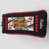 Verzierte Herzkönigin spielen Herz Golf Headcover (Vorderseite)