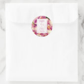 Verzierte Hochzeit Runder Aufkleber (Tasche)