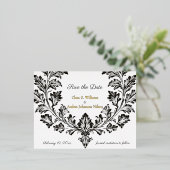 Verzierte Hochzeit, Save the Date, Folie Einladungspostkarte (Stehend vorne)