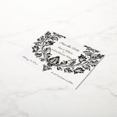 Verzierte Hochzeit, Save the Date, Folie Einladungspostkarte (Gedreht)