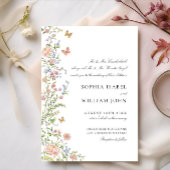 Verzierte Hochzeit von Grace Pastel Blush Einladung