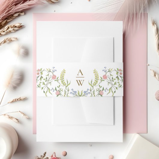 Verzierte Hochzeit von Grace Pastel Blush Einladungsbanderole