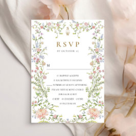 Verzierte Hochzeit von Grace Pastel Blush RSVP Karte