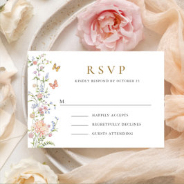 Verzierte Hochzeit von Grace Pastel Blush RSVP Karte