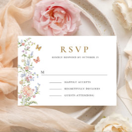Verzierte Hochzeit von Grace Pastel Blush RSVP Karte