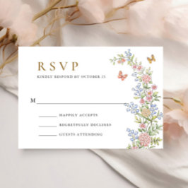 Verzierte Hochzeit von Grace Pastel Blush RSVP Karte