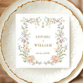 Verzierte Hochzeit von Grace Pastel Blush Serviette