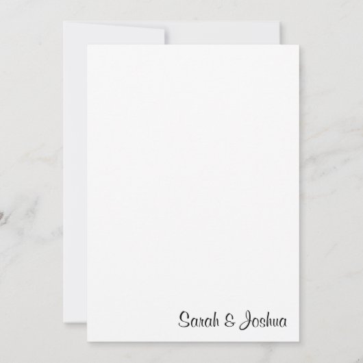 Verzierte Hochzeit von Schwarz und Weiß Einladung (Rückseite)