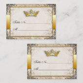 Verzierte Hochzeitskarte für Tischnummern Platzkarte (Vorne/Hinten)