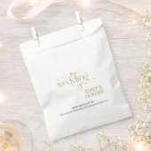 Verzierte Hochzeitskuchen in Schwarz-Gold Geschenktütchen (Ausgeschnitten)