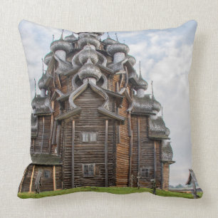Verzierte Holzkirche, Russland Kissen