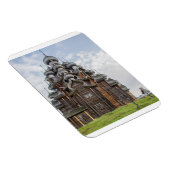 Verzierte Holzkirche, Russland Magnet (Rechte Seite)
