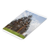 Verzierte Holzkirche, Russland Magnet (Linke Seite)