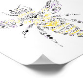 verzierte Honigbiene Poster (Ecke)