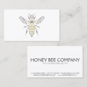 verzierte Honigbiene Visitenkarte (Vorne/Hinten)
