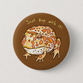 Verzierte Horned Frogs, Hop mit! Button (Vorderseite)