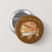Verzierte Horned Frogs, Hop mit! Button (Vorne & Hinten)