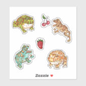 Verzierte Hornfrosche Aufkleber (Blatt)