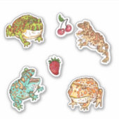 Verzierte Hornfrosche Aufkleber (Vorderseite)