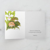 Verzierte Hornfrösche, die Früchte jagen Karte (Innenseite)