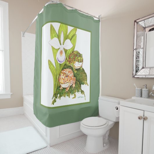 Verzierte Hornfrosche Duschvorhang (Beispiel)