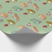 Verzierte Hornfrosche Geschenkpapier (Ecke)