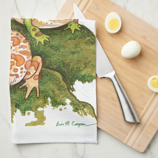 Verzierte Hornfrosche Geschirrtuch (Viertel Falte)