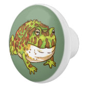 Verzierte Hornfrosche Keramikknauf (Rechts)