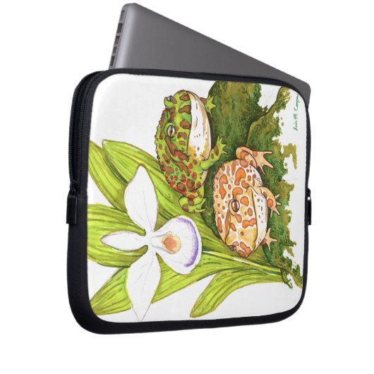 Verzierte Hornfrosche Laptopschutzhülle (Vorne Rechts)